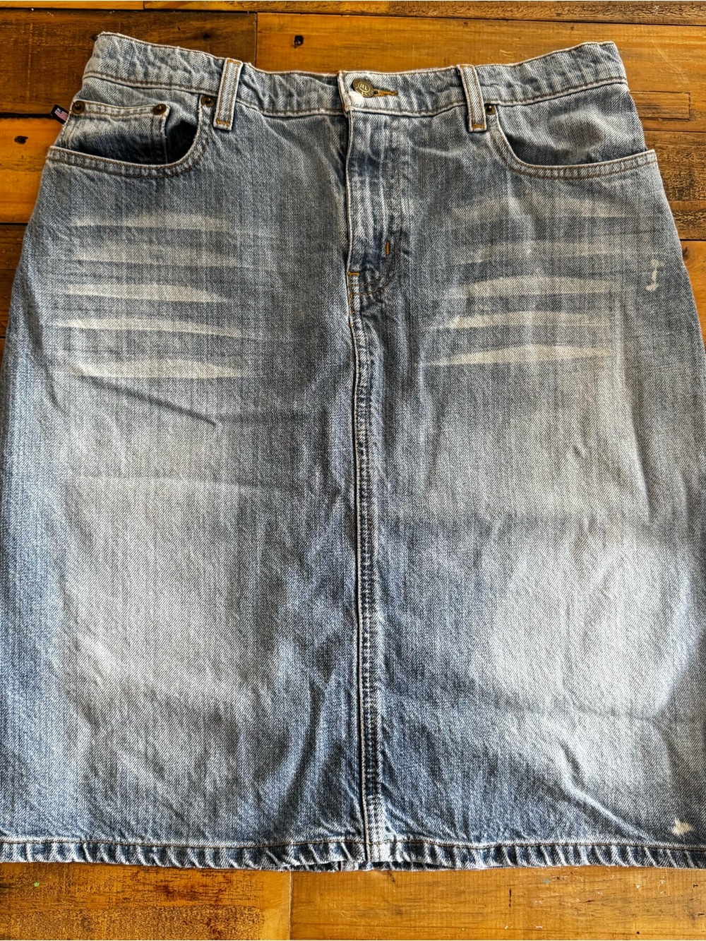 Polo by Ralph Lauren Light Blue Straight Denim Skirt